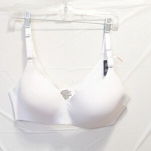 La Vie‎ en Rose Sleekback Bra 38C White Seamless Back Smoothing Underwire NWT